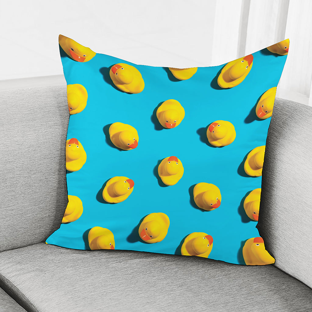 Yellow Rubber Ducks Print Pillow Cover