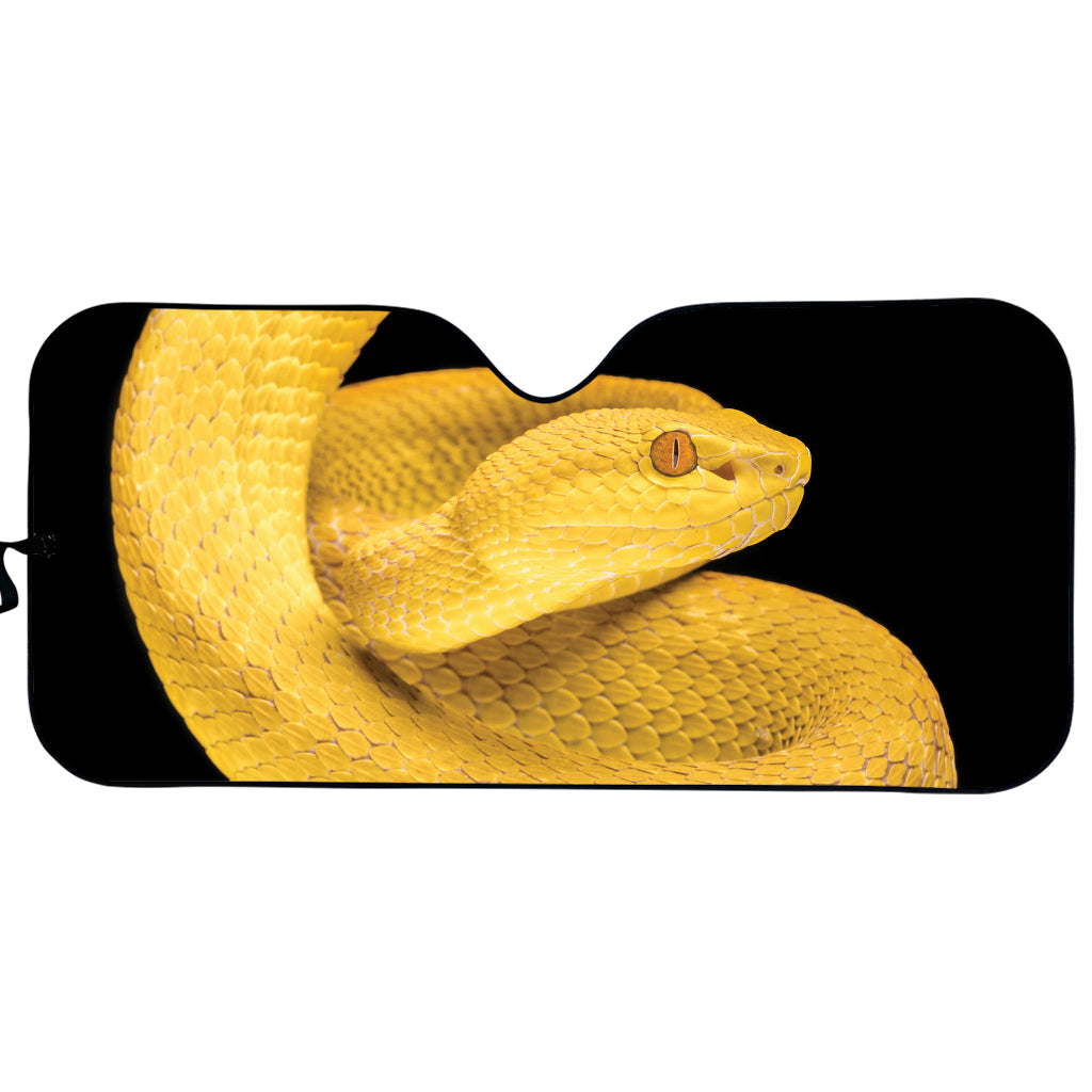 Yellow Snake Print Car Sun Shade