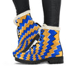 Yellow Spiral Moving Optical Illusion Comfy Boots GearFrost
