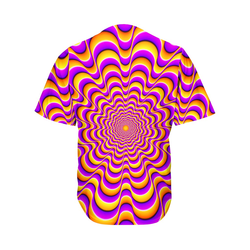 Yellow Splashing Moving Optical Illusion Men's Baseball Jersey