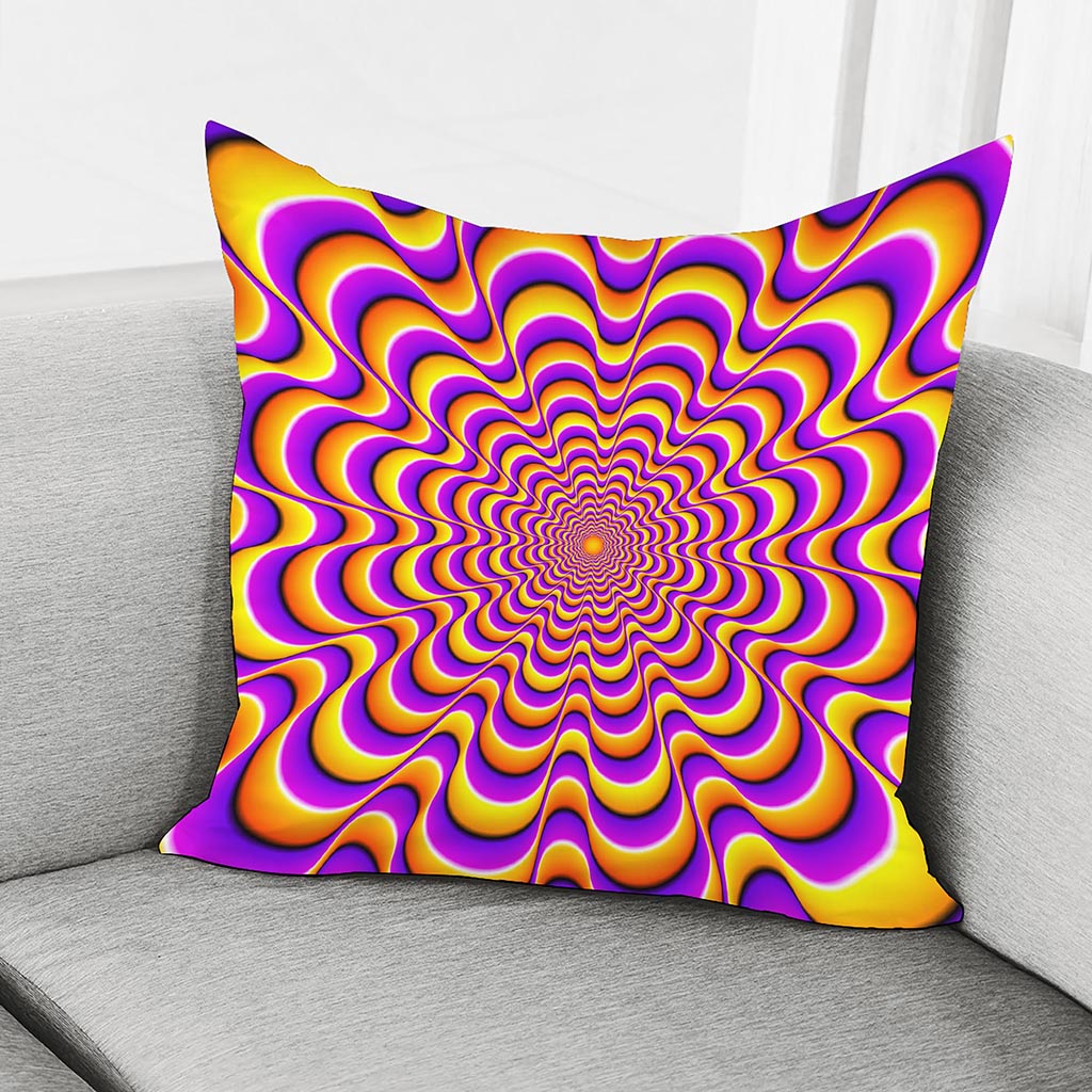 Yellow Splashing Moving Optical Illusion Pillow Cover