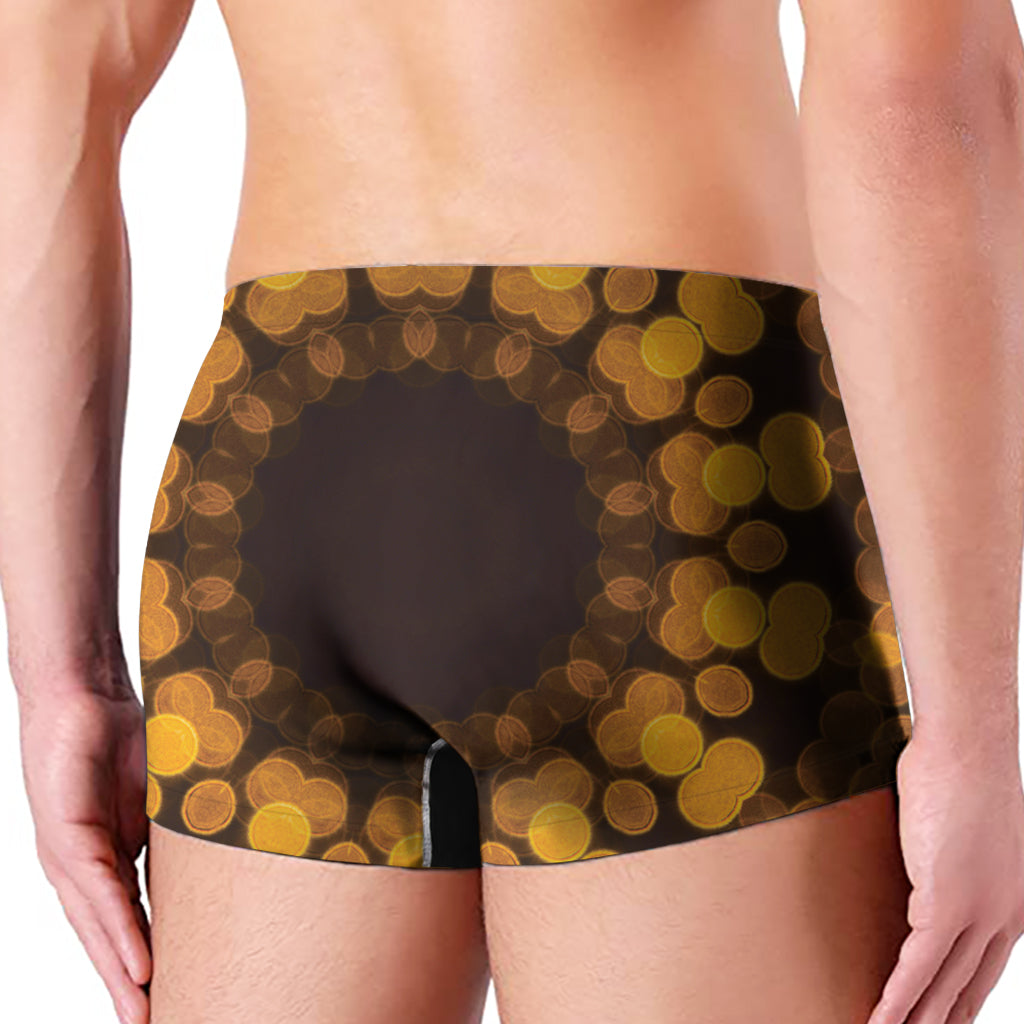 Yellow Spot Kaleidoscope Print Men's Boxer Briefs