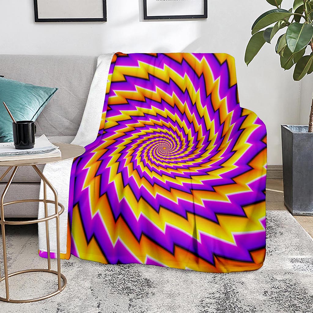 Yellow Twisted Moving Optical Illusion Blanket