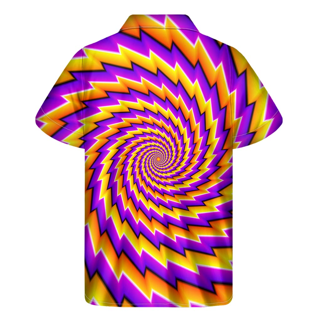 Yellow Twisted Moving Optical Illusion Men's Short Sleeve Shirt