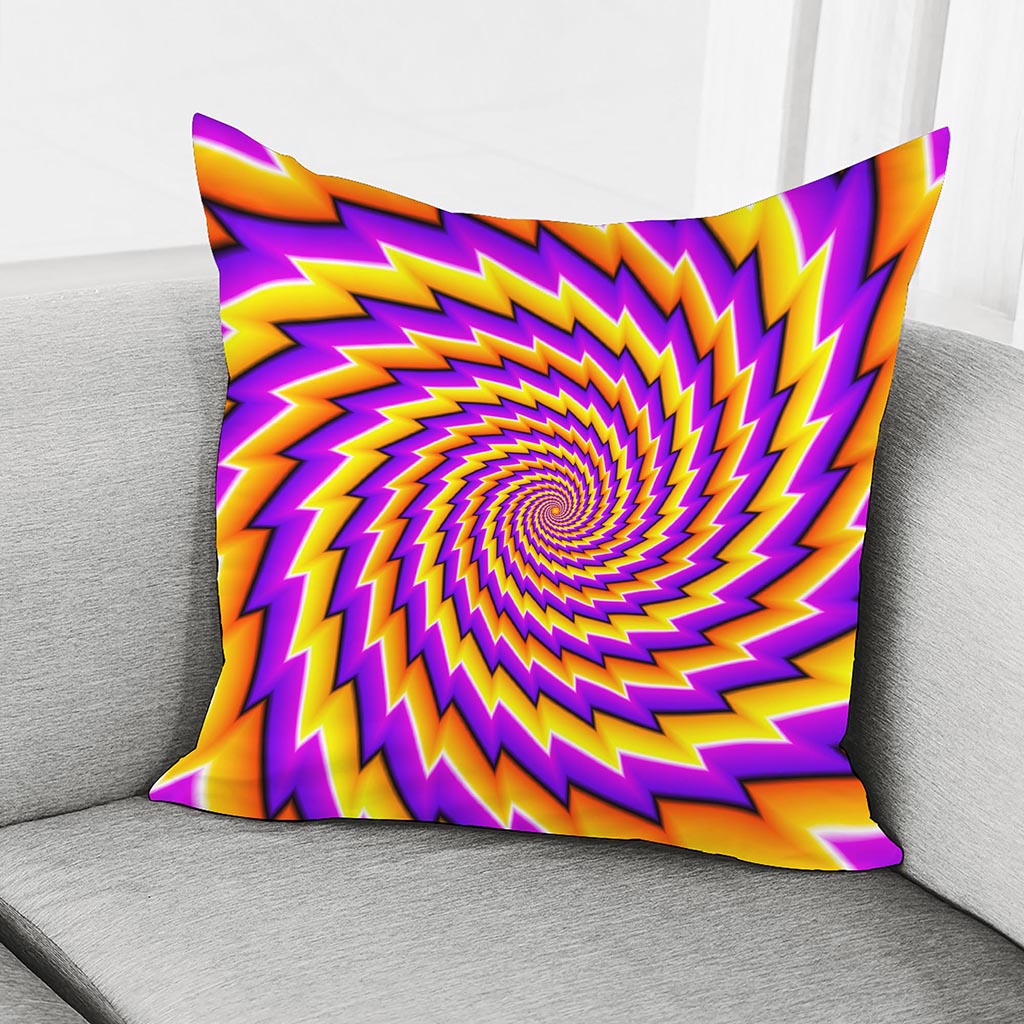 Yellow Twisted Moving Optical Illusion Pillow Cover