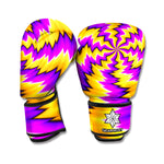 Yellow Vortex Moving Optical Illusion Boxing Gloves