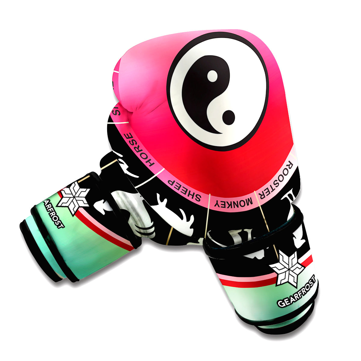 Carp Koi Fish Yin And Yang Print Boxing Gloves