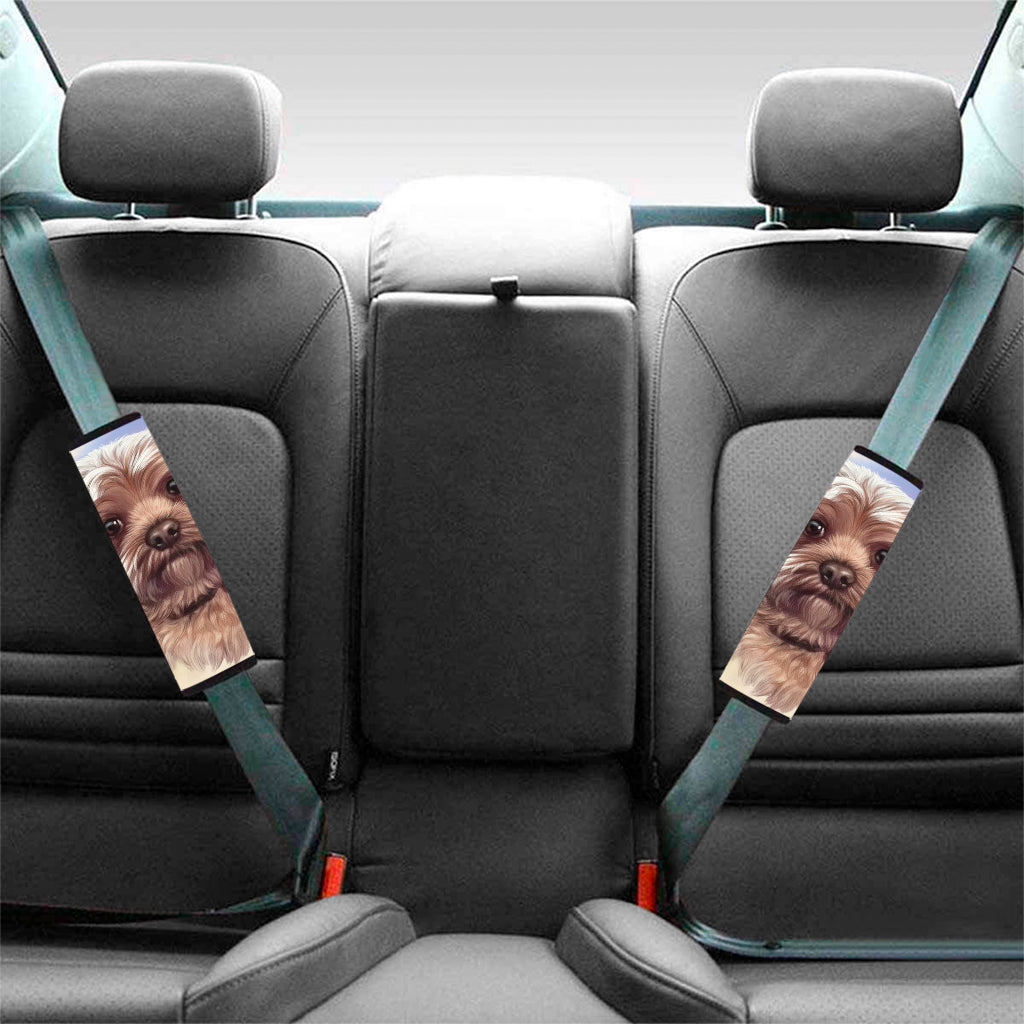 Yorkshire Terrier Portrait Print Car Seat Belt Covers