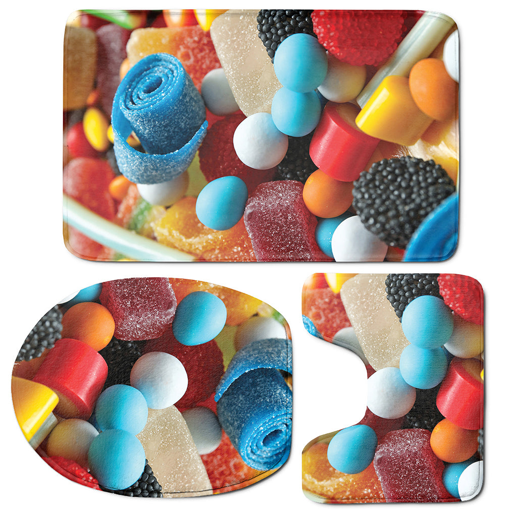 Yummy Gummy Print 3 Piece Bath Mat Set