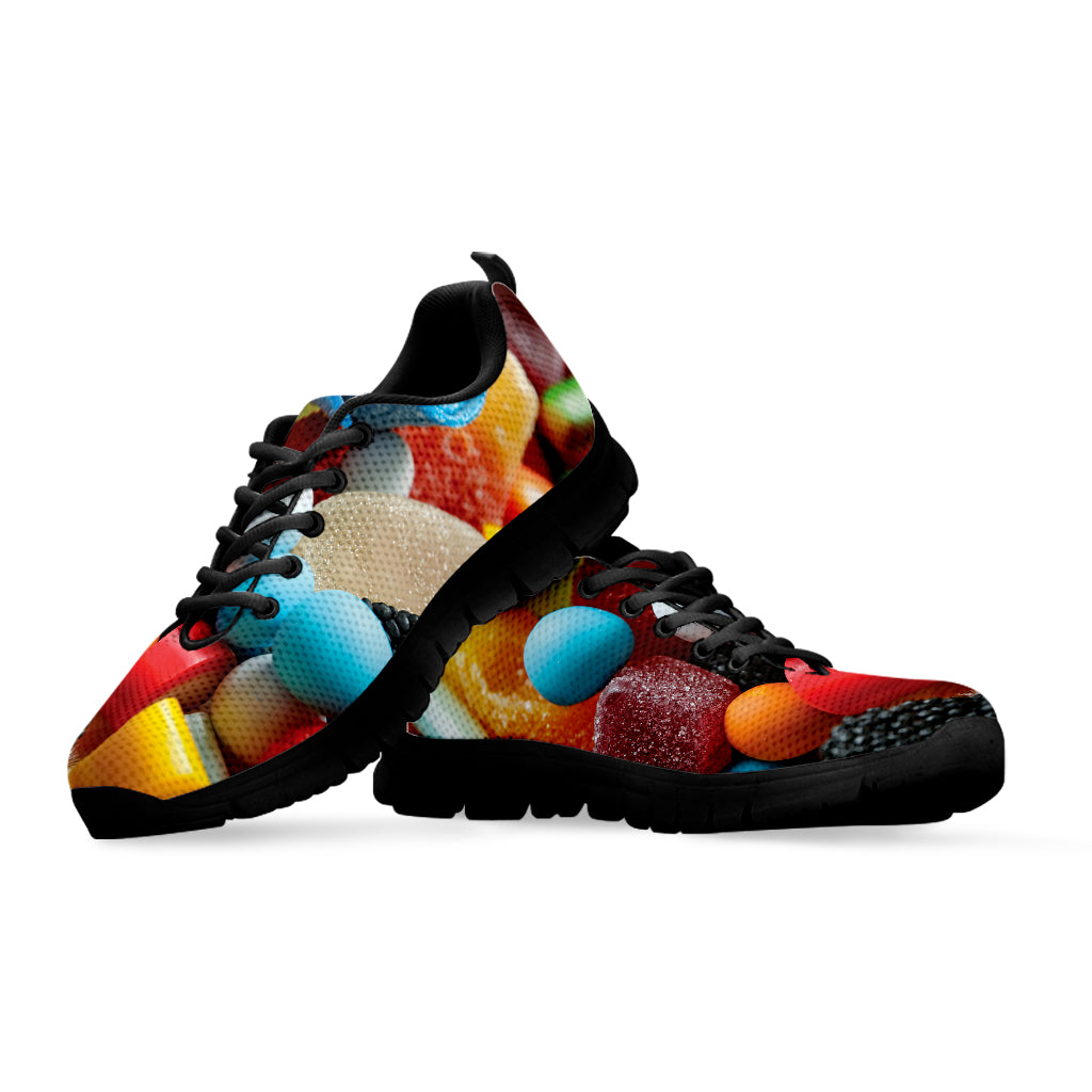 Yummy Gummy Print Black Sneakers