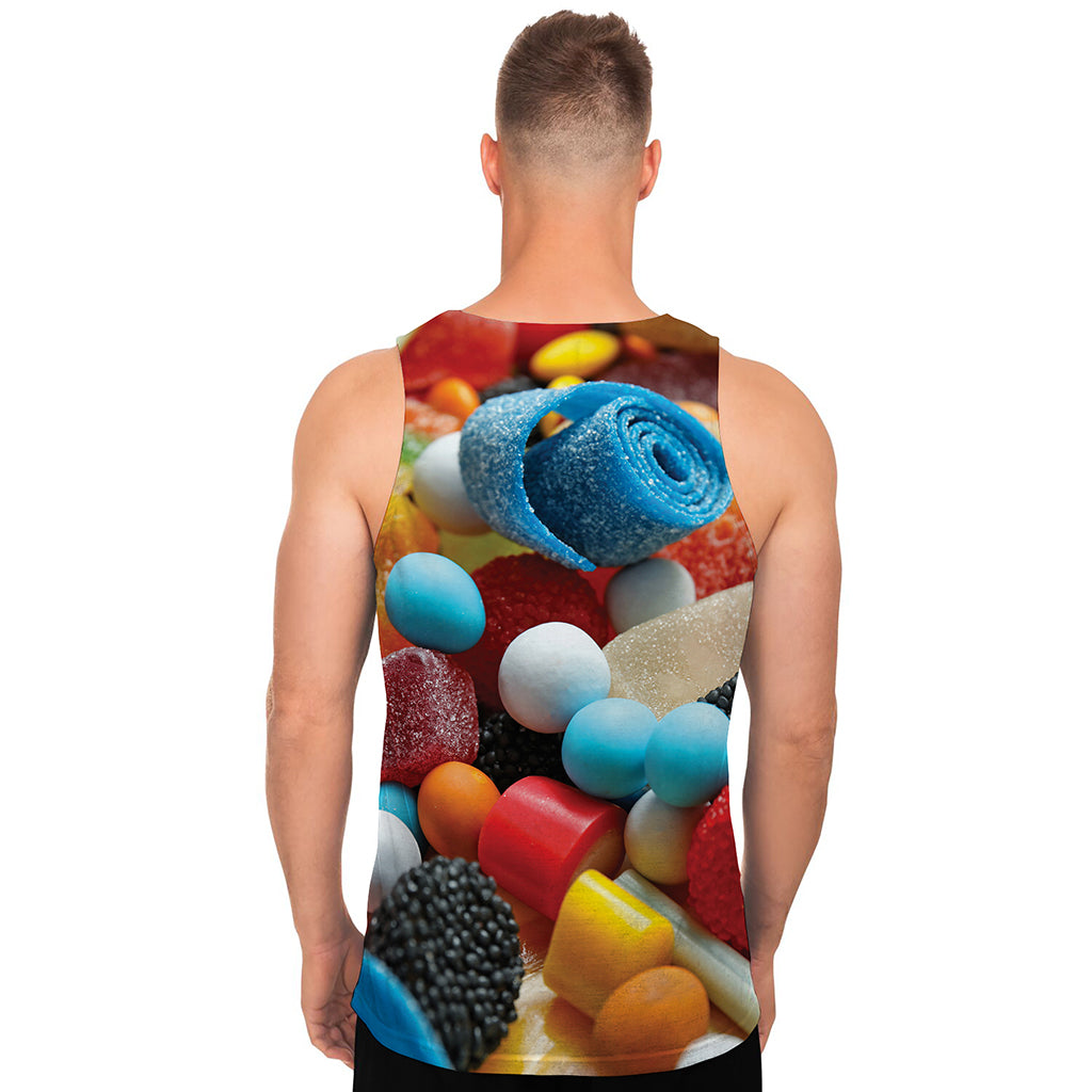 Yummy Gummy Print Men's Tank Top