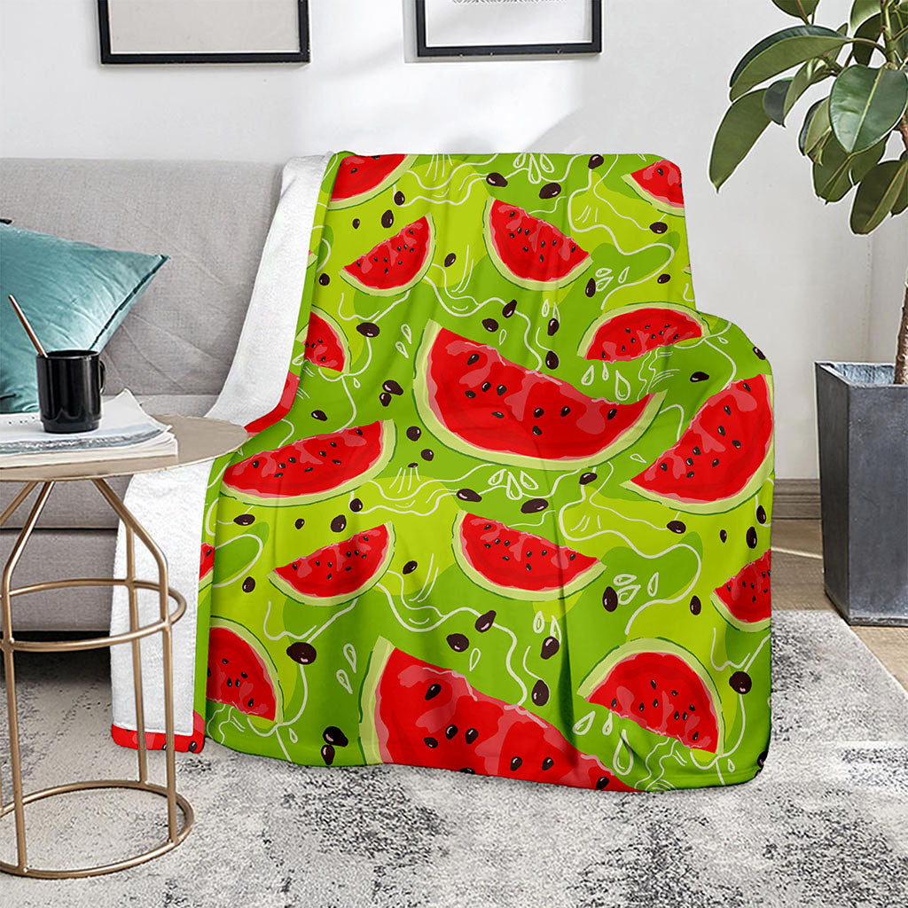Yummy Watermelon Pieces Pattern Print Blanket