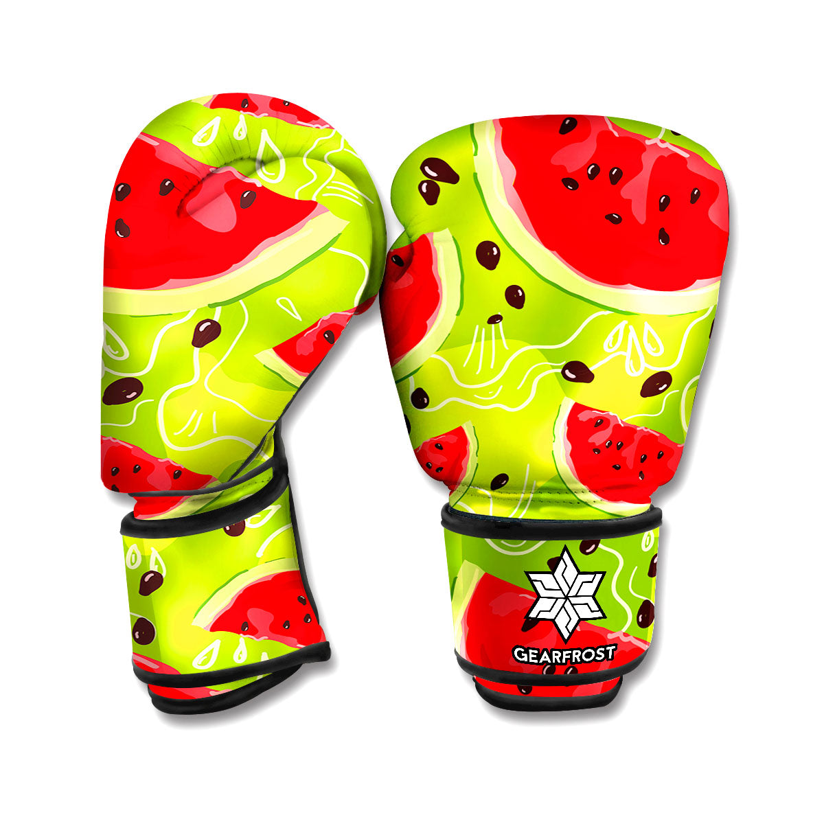 Yummy Watermelon Pieces Pattern Print Boxing Gloves