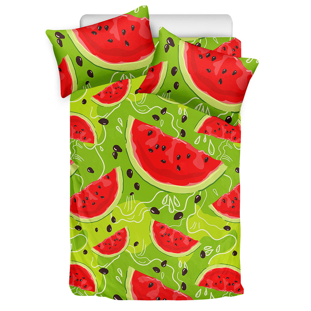 Yummy Watermelon Pieces Pattern Print Duvet Cover Bedding Set