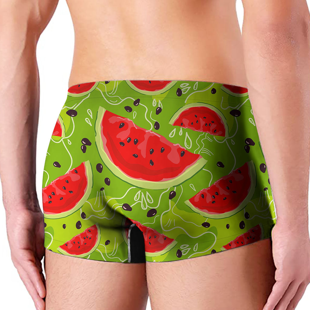 Yummy Watermelon Pieces Pattern Print Men's Boxer Briefs