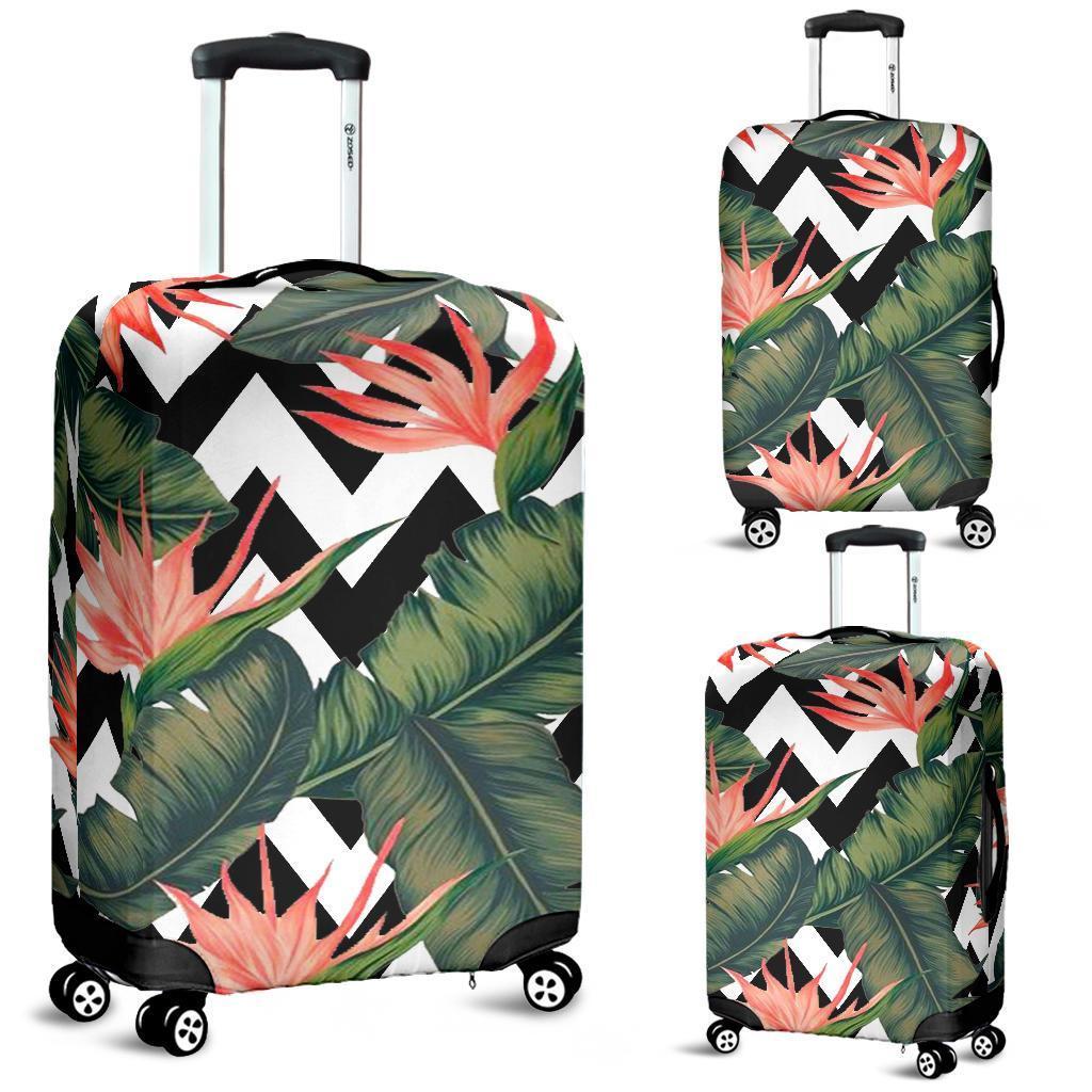 Zig Zag Tropical Pattern Print Luggage Cover GearFrost
