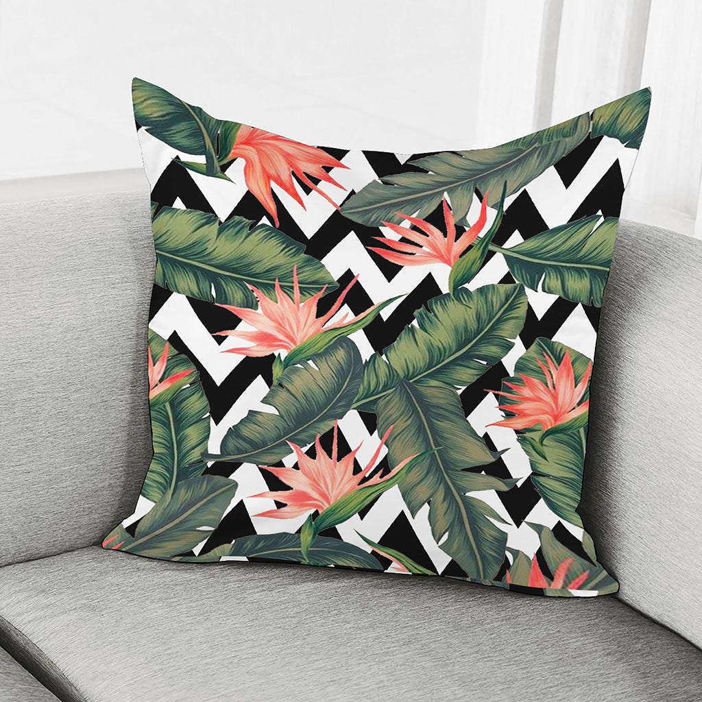 Zig Zag Tropical Pattern Print Pillow Cover
