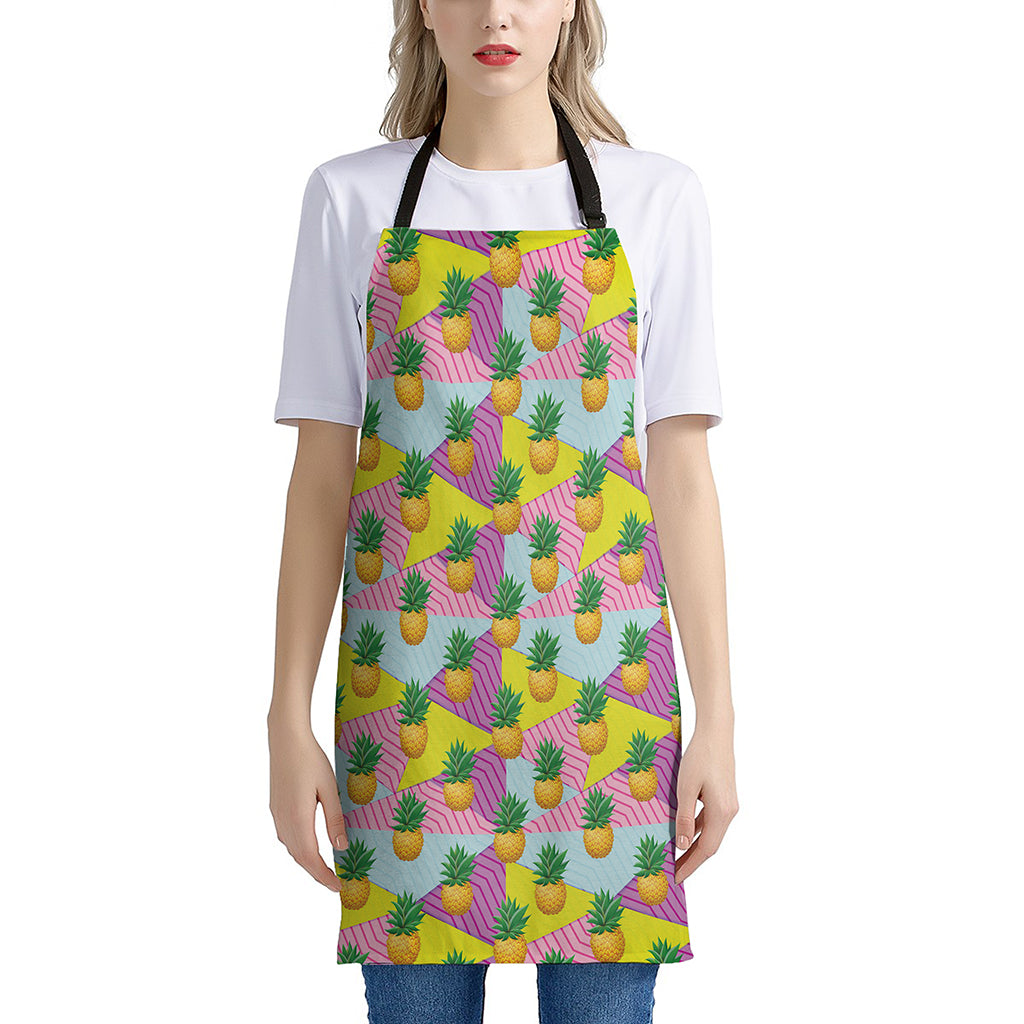 Zigzag Pineapple Pattern Print Apron