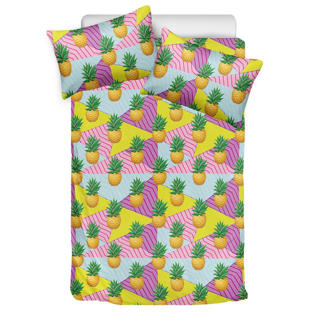 Zigzag Pineapple Pattern Print Duvet Cover Bedding Set