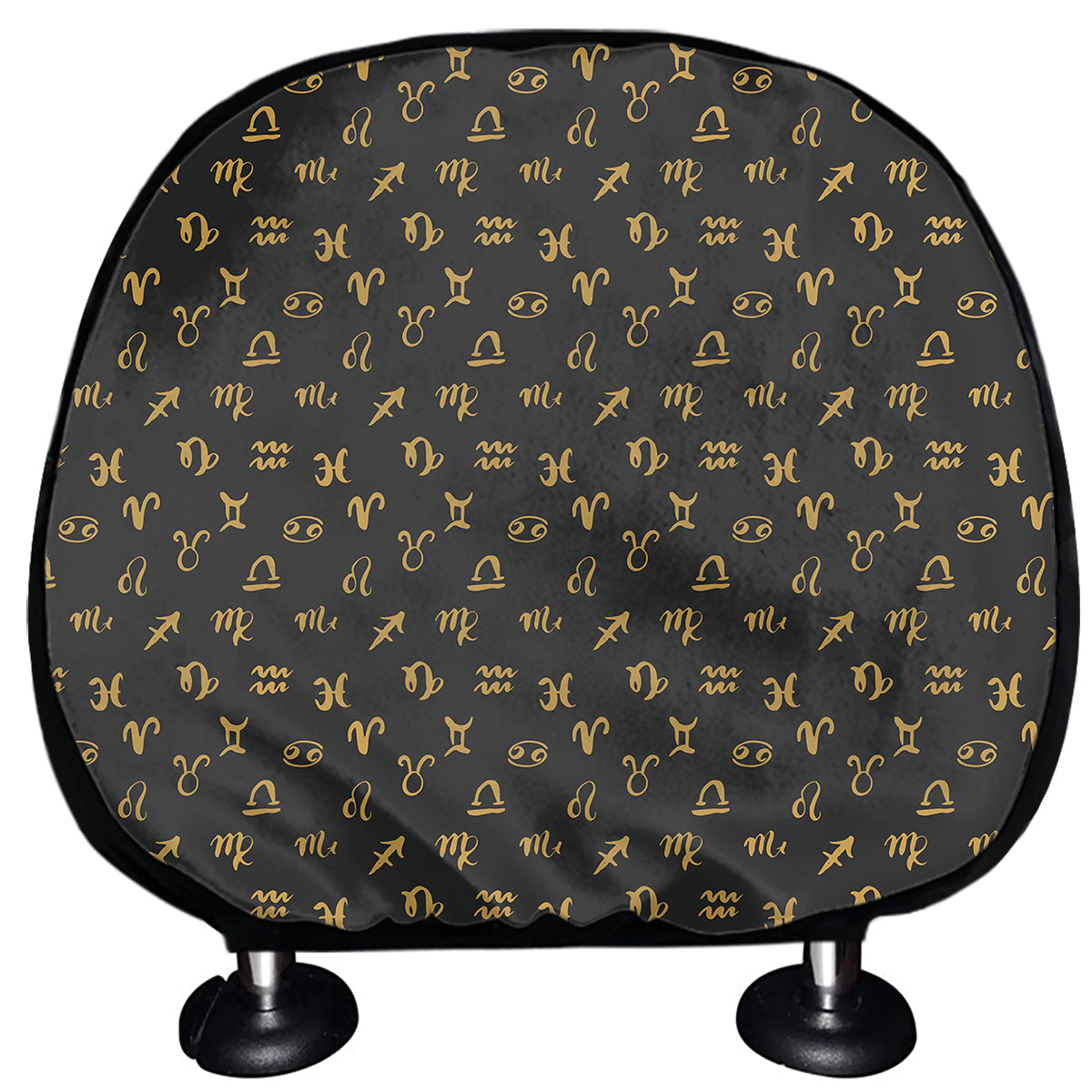 Zodiac Astrological Signs Pattern Print Car Headrest Covers