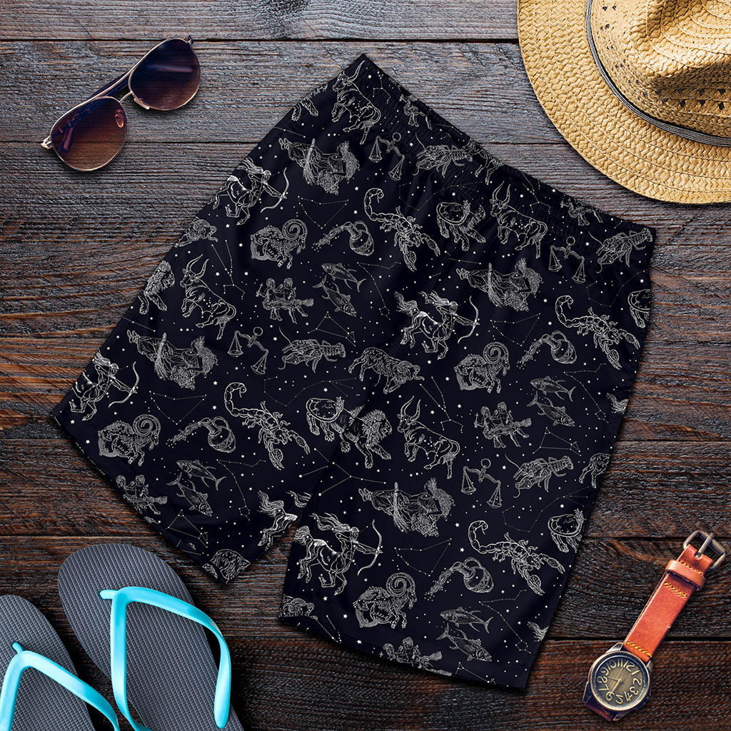Zodiac Constellation Pattern Print Men's Shorts