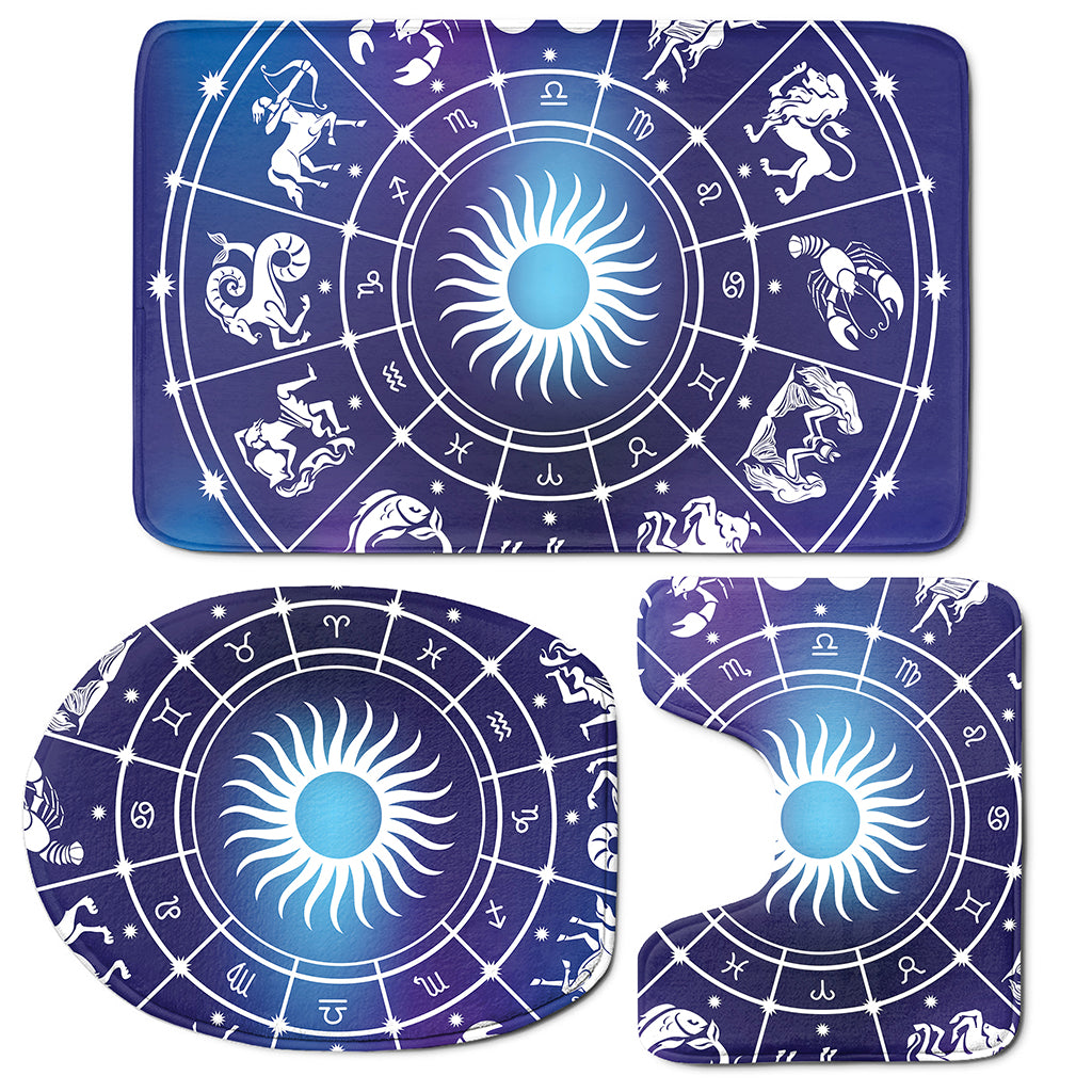 Zodiac Horoscopes Print 3 Piece Bath Mat Set