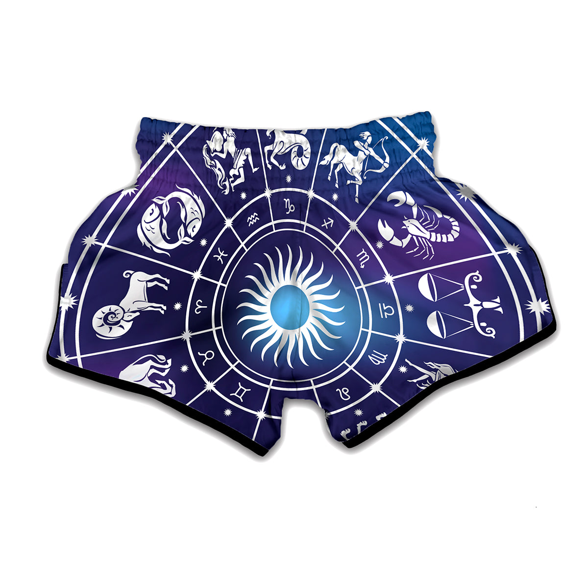 Zodiac Horoscopes Print Muay Thai Boxing Shorts