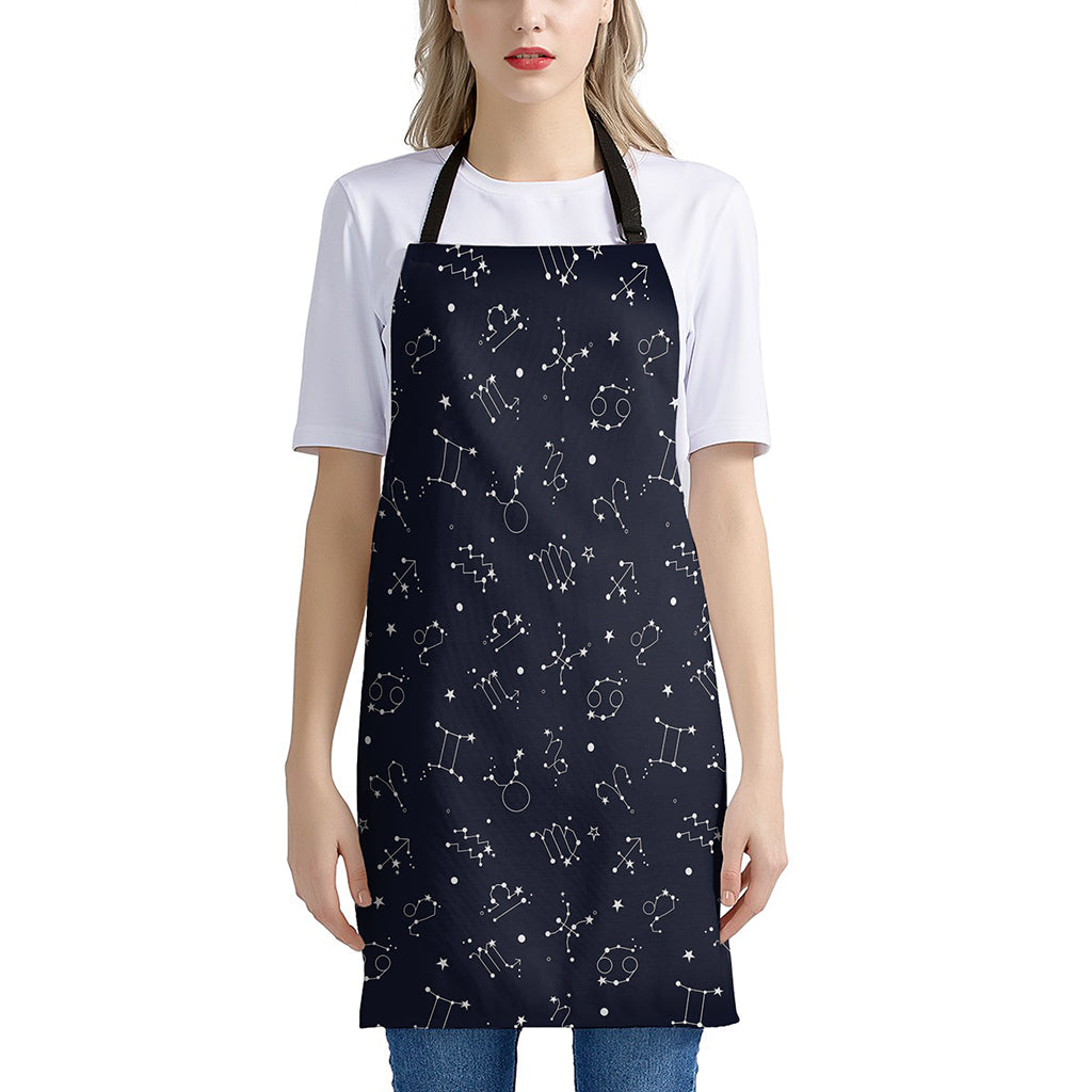 Zodiac Star Signs Pattern Print Apron
