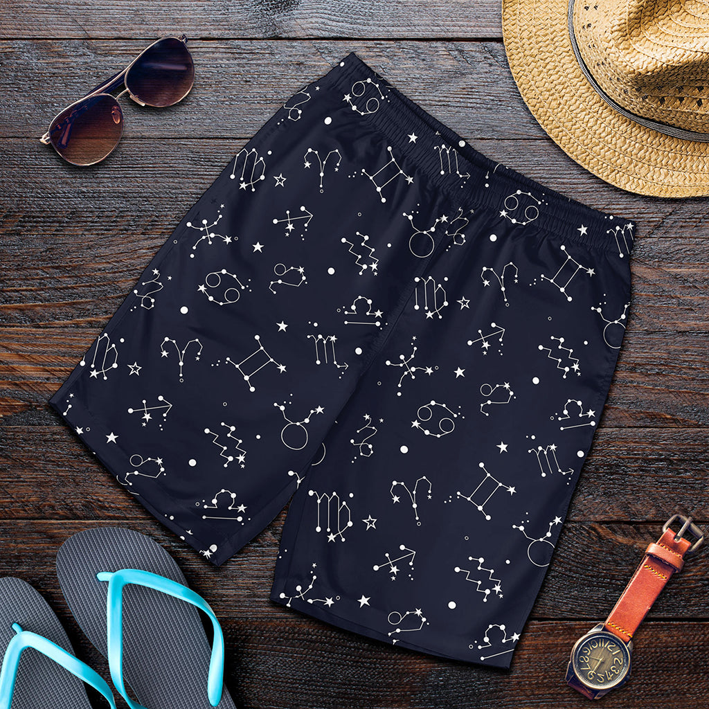 Zodiac Star Signs Pattern Print Men's Shorts
