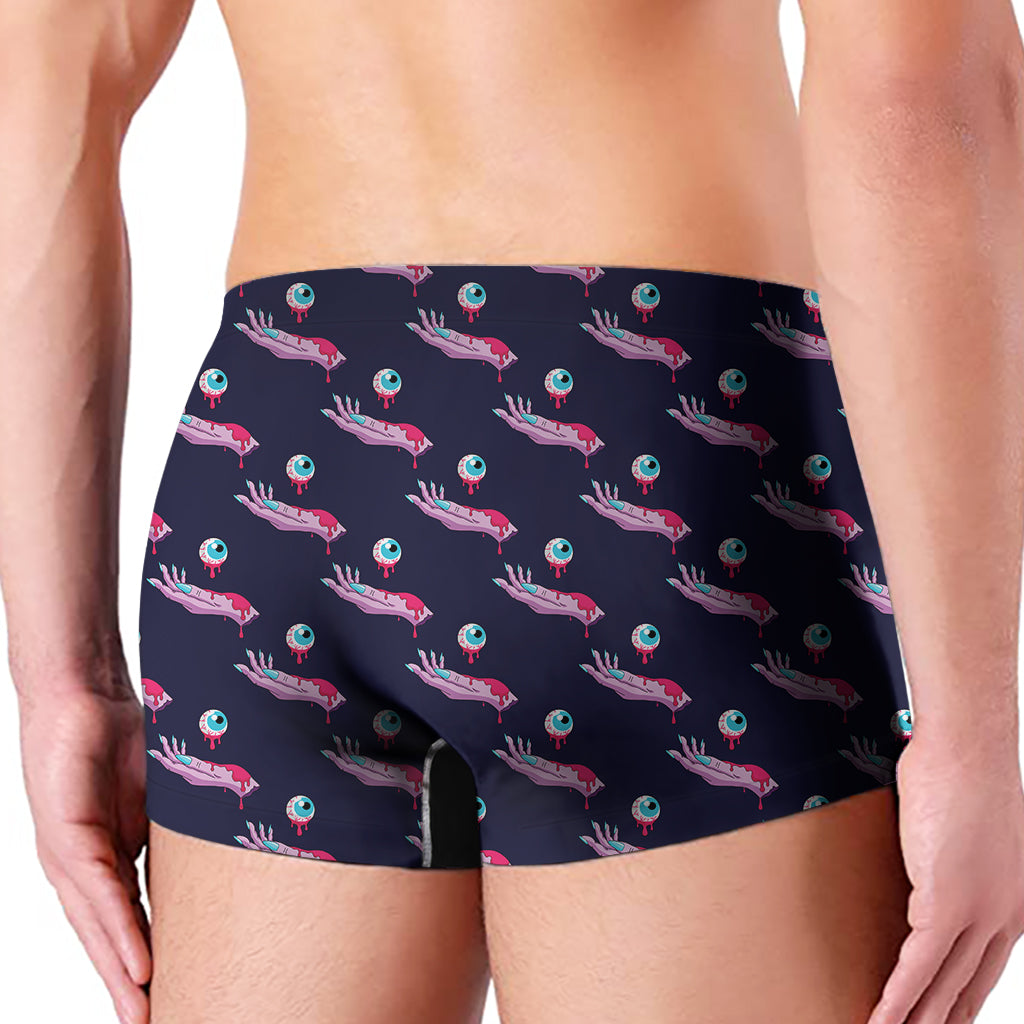 Zombie Eyeball Pattern Print Men's Boxer Briefs