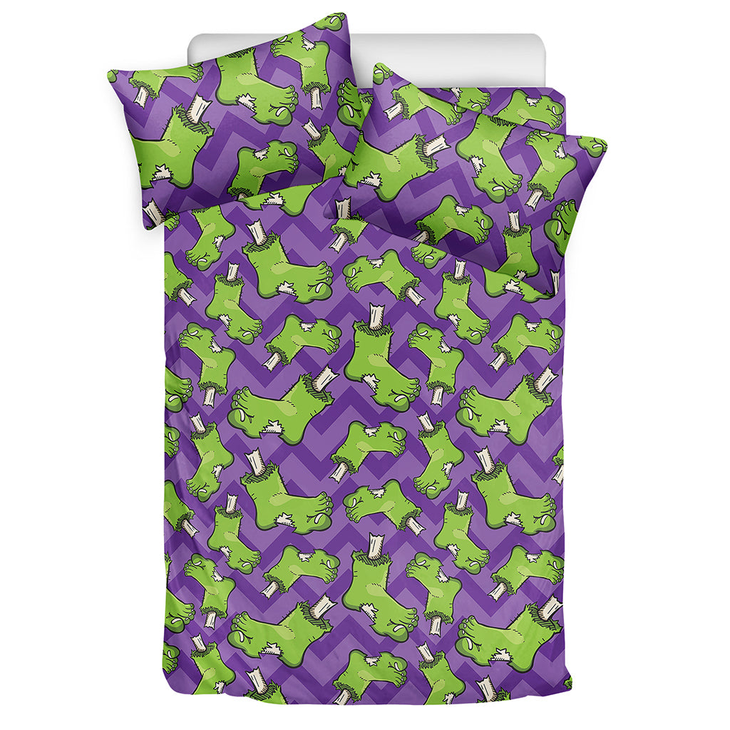 Zombie Foot Pattern Print Duvet Cover Bedding Set