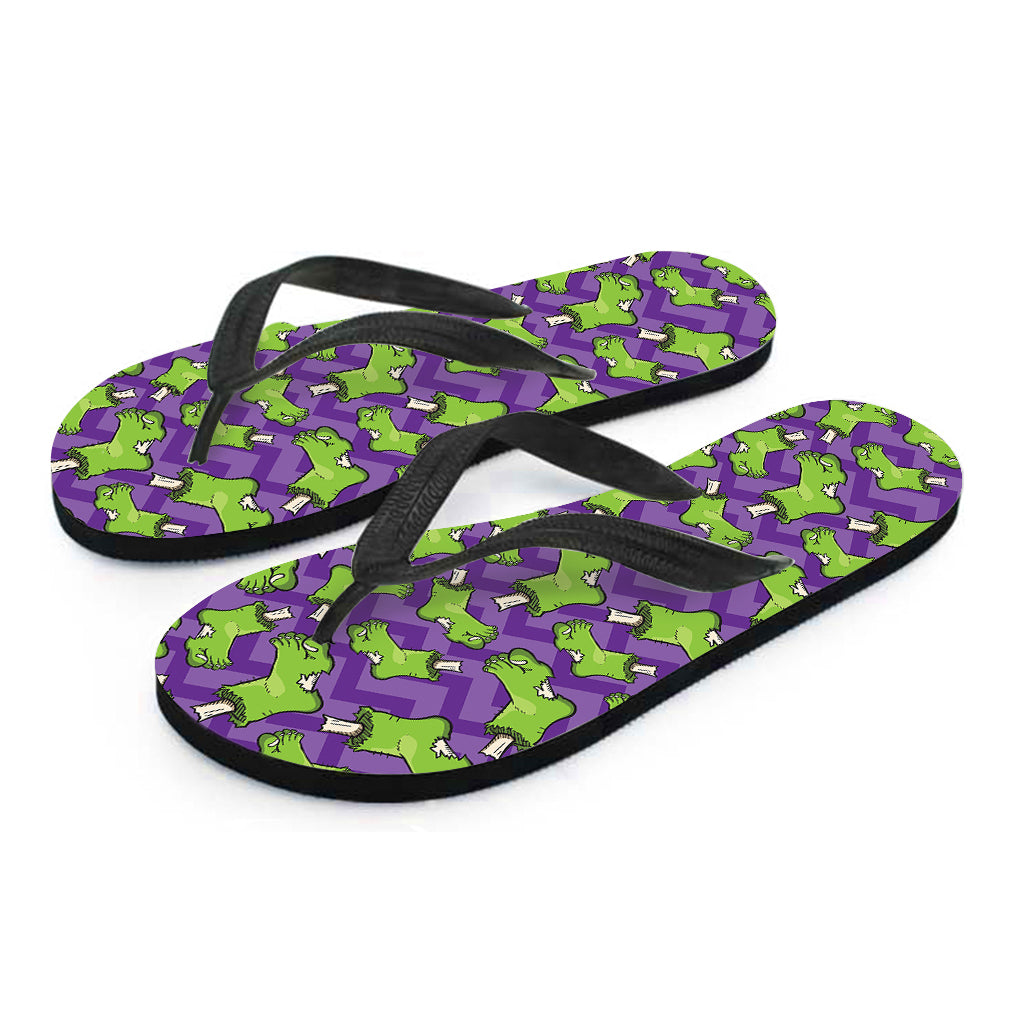 Zombie Foot Pattern Print Flip Flops