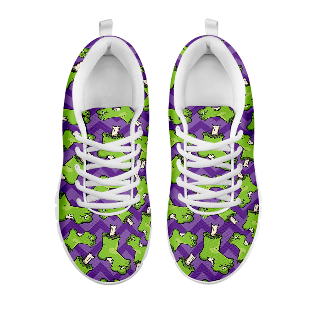 Zombie Foot Pattern Print White Sneakers