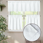 Cow Milk Bottle Pattern Print 3 Piece Kitchen Curtains