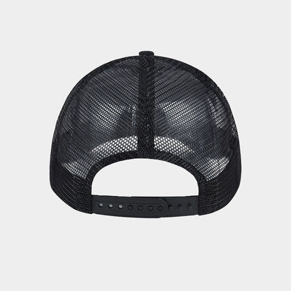 Geometric Zodiac Calendar Print Black Mesh Trucker Cap