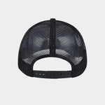 Lemon Slices Pattern Print Black Mesh Trucker Cap