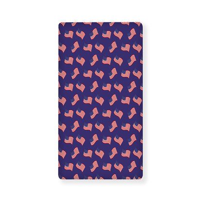 4th of July American Flag Pattern Print Baby Crib Sheet