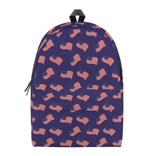 4th of July American Flag Pattern Print Backpack