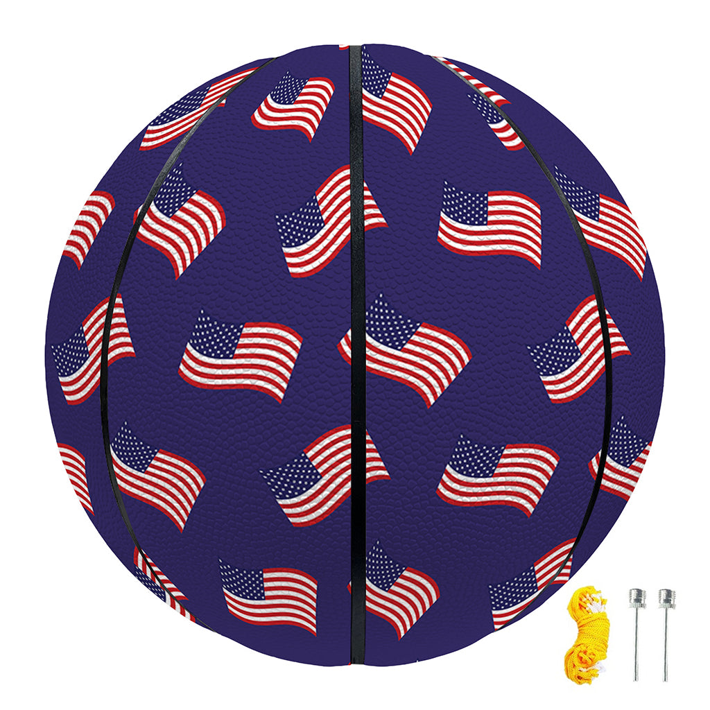 4th of July American Flag Pattern Print Basketball