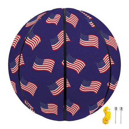 4th of July American Flag Pattern Print Basketball