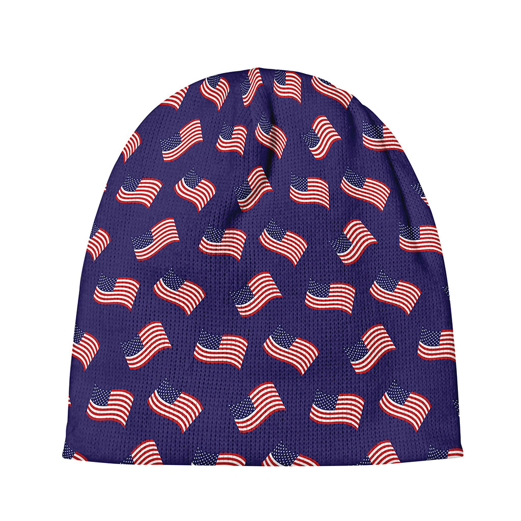 4th of July American Flag Pattern Print Beanie