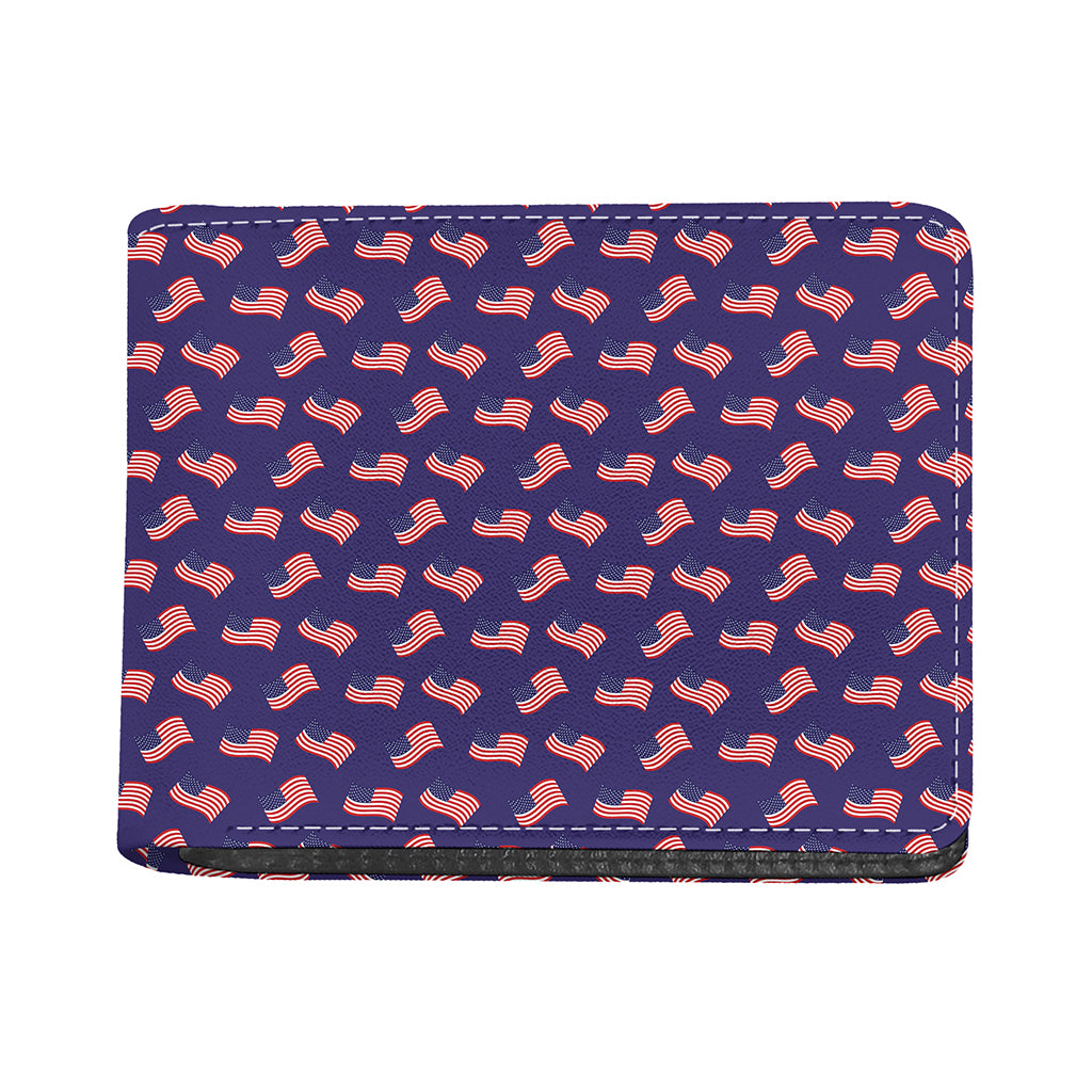 4th of July American Flag Pattern Print Bifold Wallet