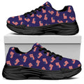 4th of July American Flag Pattern Print Black Chunky Shoes