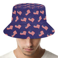 4th of July American Flag Pattern Print Bucket Hat
