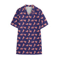 4th of July American Flag Pattern Print Cotton Hawaiian Shirt