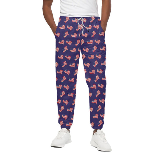 4th of July American Flag Pattern Print Cotton Pants