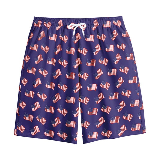 4th of July American Flag Pattern Print Cotton Shorts