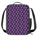 4th of July American Flag Pattern Print Crossbody Lunch Bag