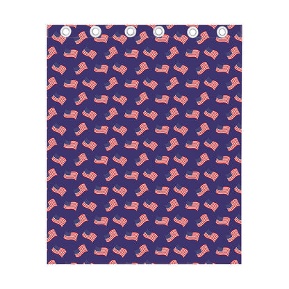 4th of July American Flag Pattern Print Curtain