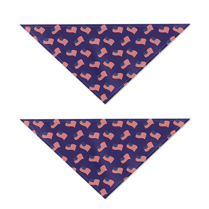 4th of July American Flag Pattern Print Dog Bandana